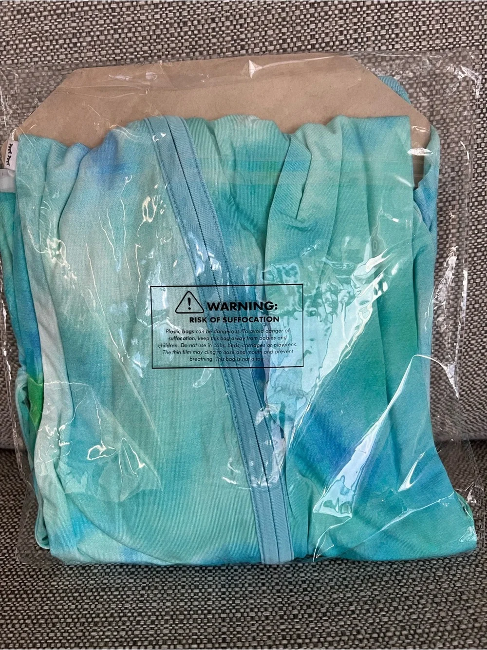 Little Sleepies Tidepool Watercolor Zippy Pajamas - Aqua Teal Blue